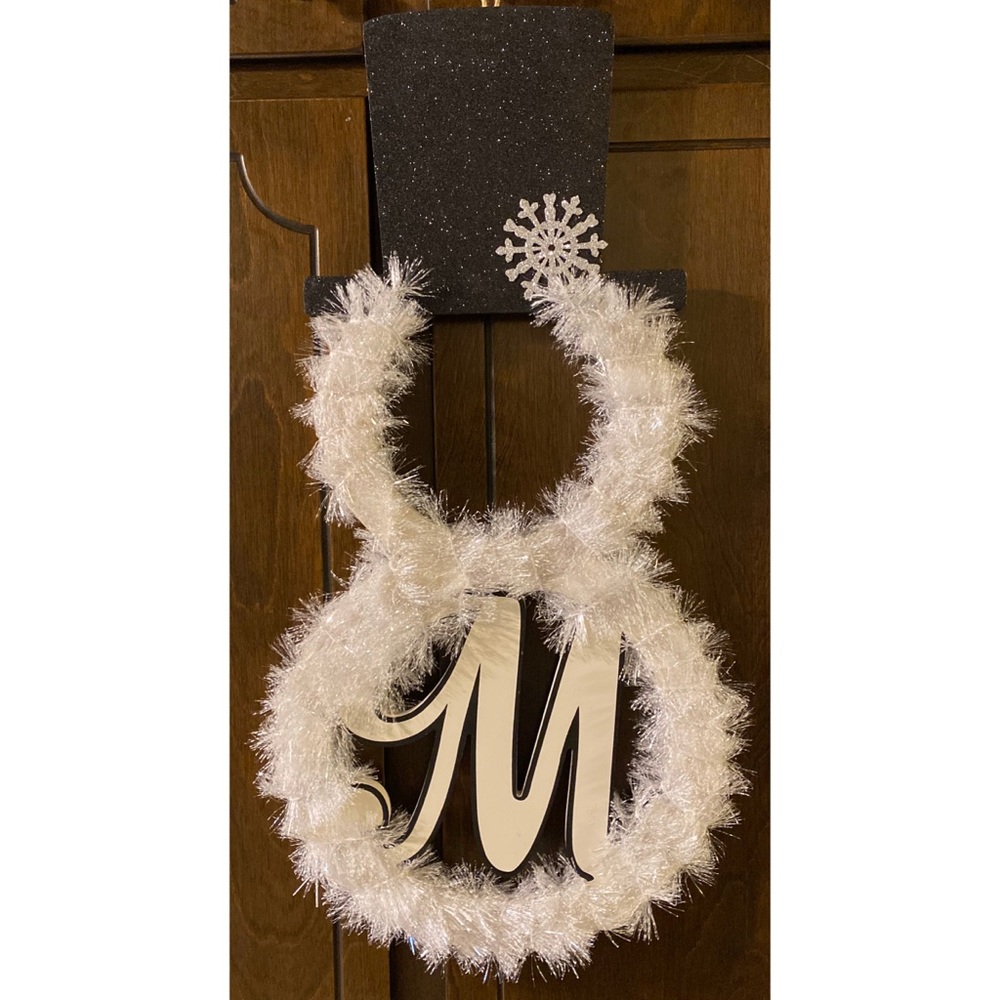 Monogram “M” Snowman Decor